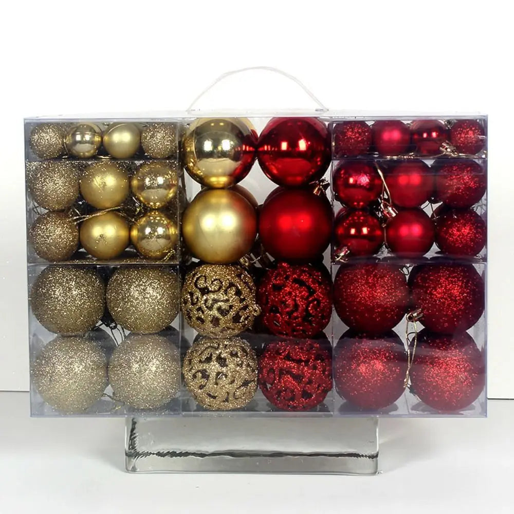 conjunto de 100 bolas de natal elegance na árvore - foto 17