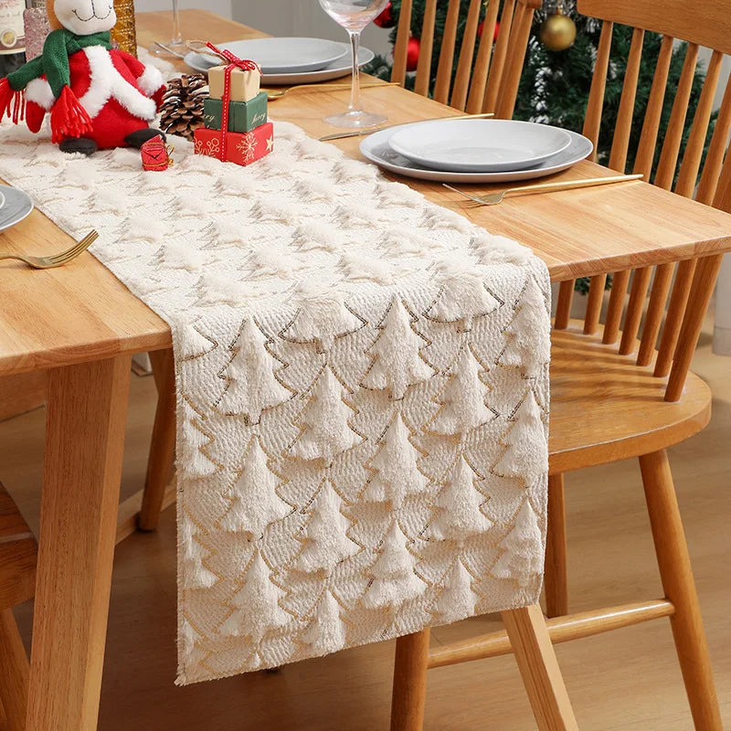 caminho de mesa de natal com lantejoulas sobre a mesa - foto 2