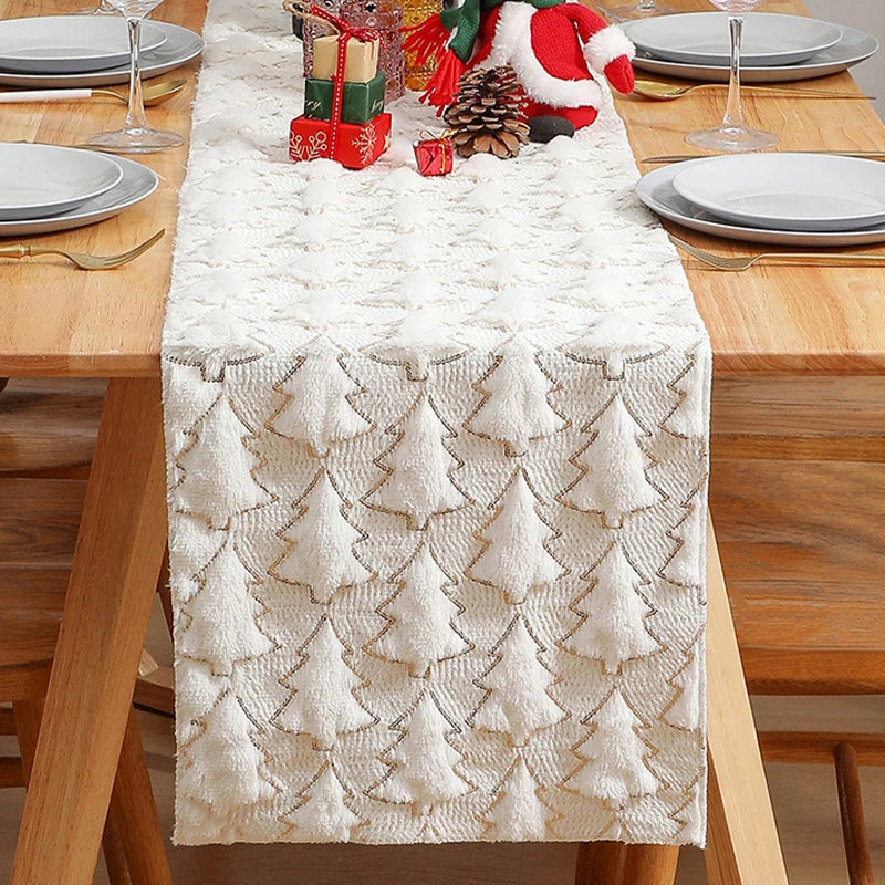 caminho de mesa de natal com lantejoulas sobre a mesa - foto 6