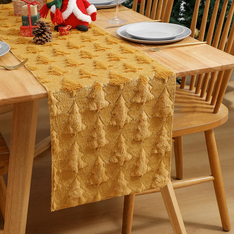 caminho de mesa de natal com lantejoulas sobre a mesa - foto 8