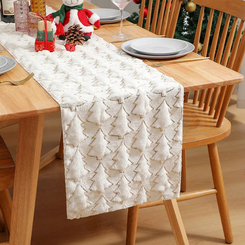 caminho de mesa de natal com lantejoulas sobre a mesa - foto 10