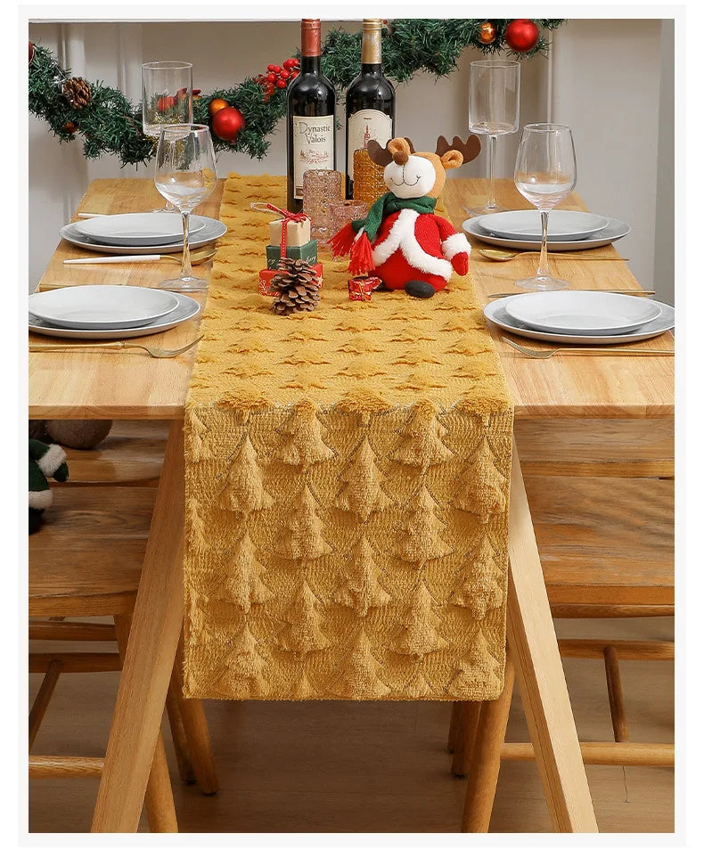caminho de mesa de natal com lantejoulas sobre a mesa - foto 12