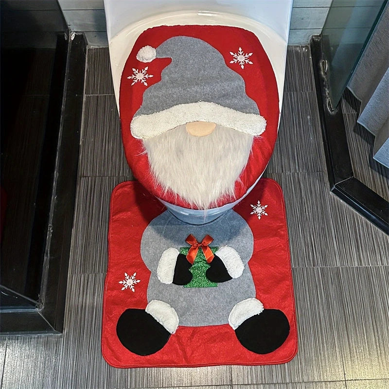 conjunto de banheiro de natal com papai noel - foto 7