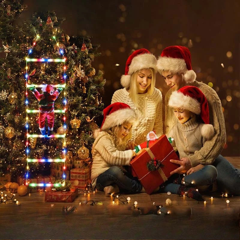 escada de natal com papai noel e led com oito modos de luz - foto 2
