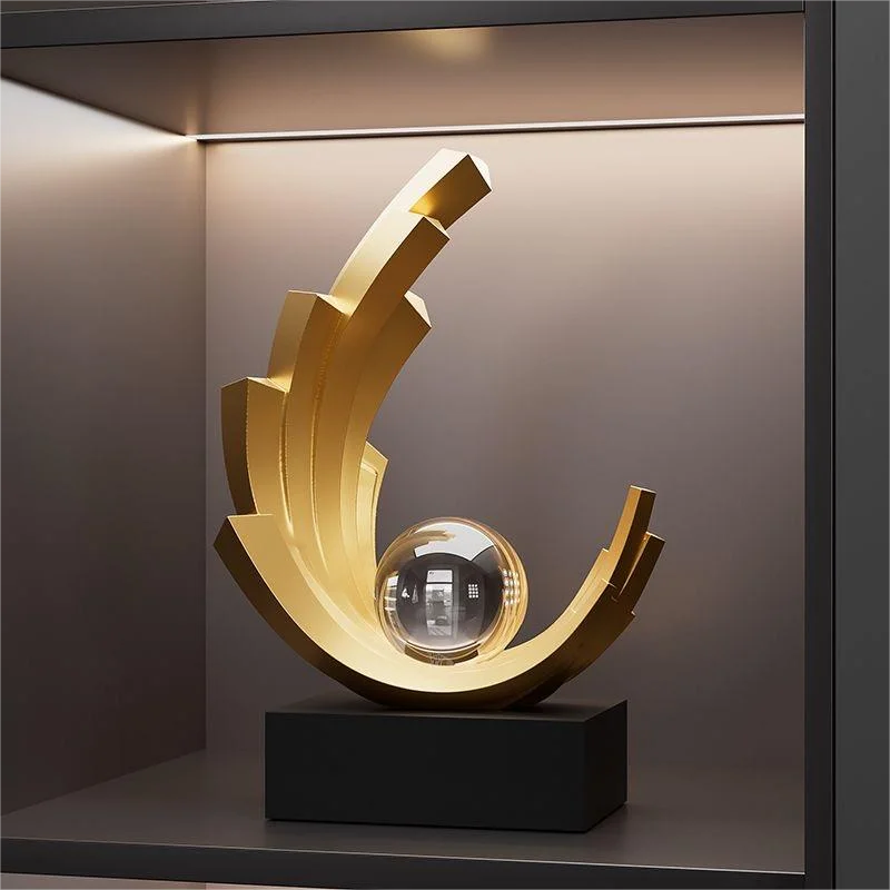escultura decorativa com iluminação interna suave acesa - foto 2