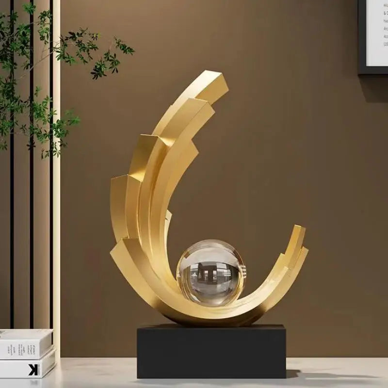 escultura decorativa com iluminação interna suave acesa - foto 3