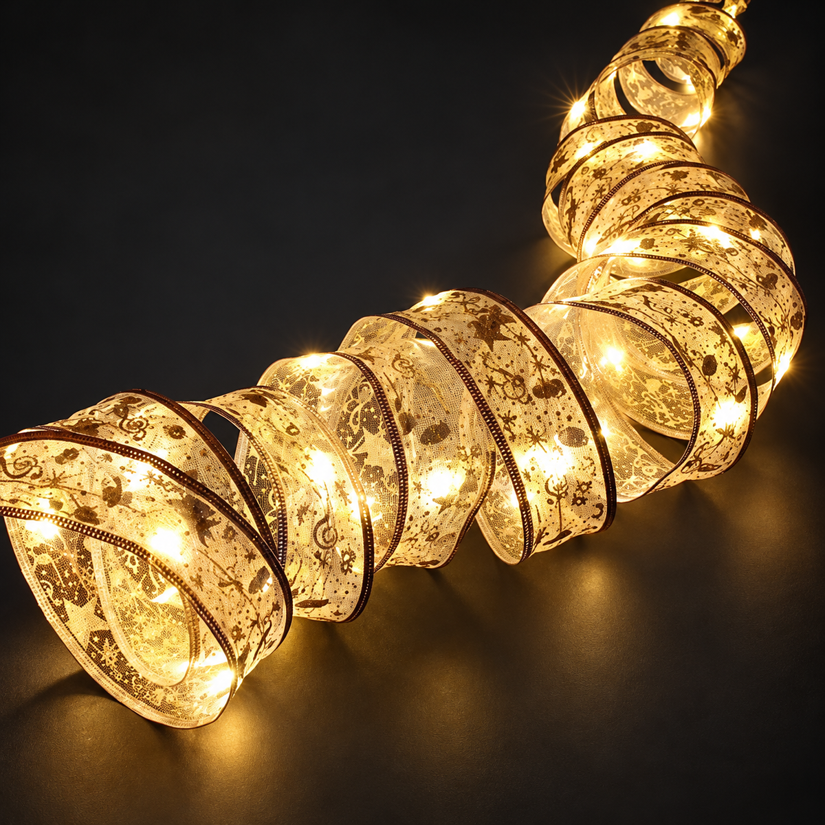 fita decorativa de natal com 100 leds na árvore