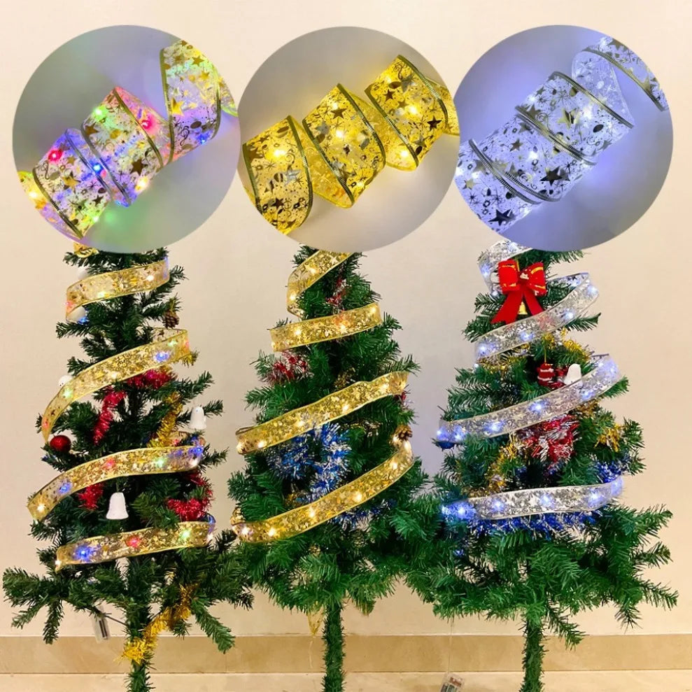 fita decorativa de natal com 100 leds na árvore - foto 2