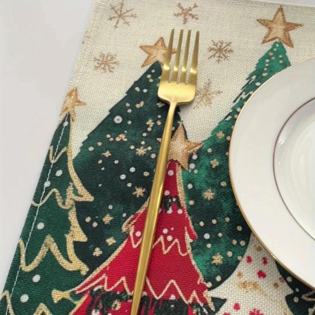 jogo americano de natal antiderrapante na mesa da ceia - foto 5