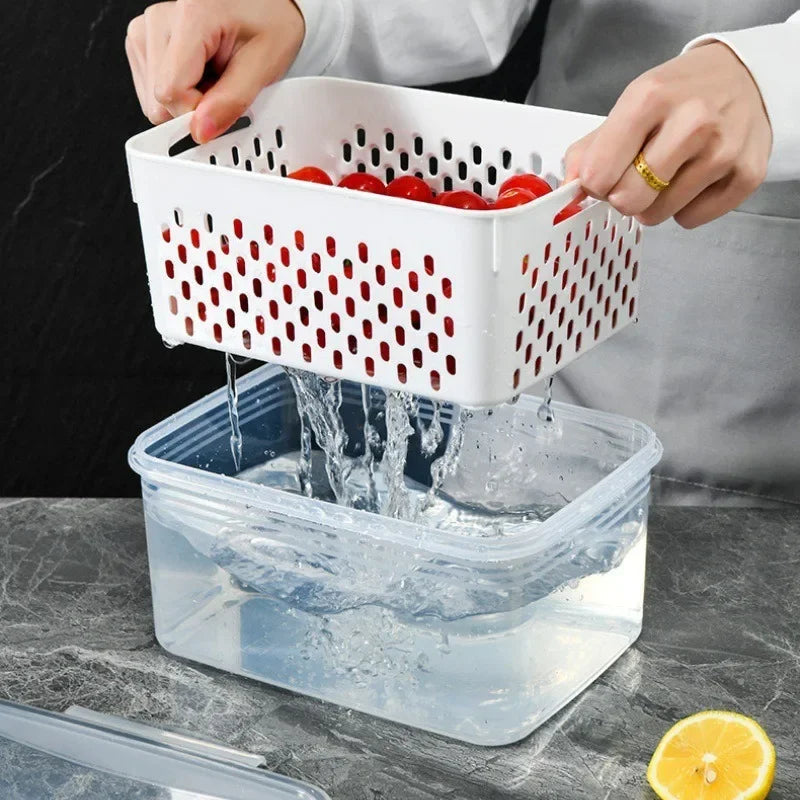 kit de três cestas de drenagem em polipropileno para cozinha - foto 7