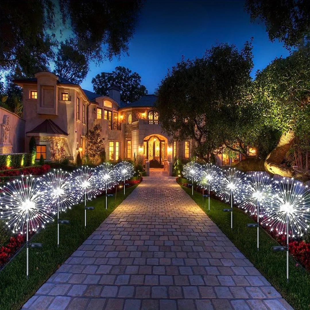 kit de luzes solares efeito fogos de artifício no jardim - foto 4