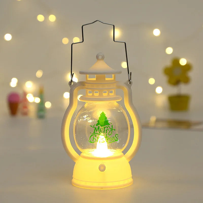 lanterna decorativa de natal com luz led acesa - foto 4