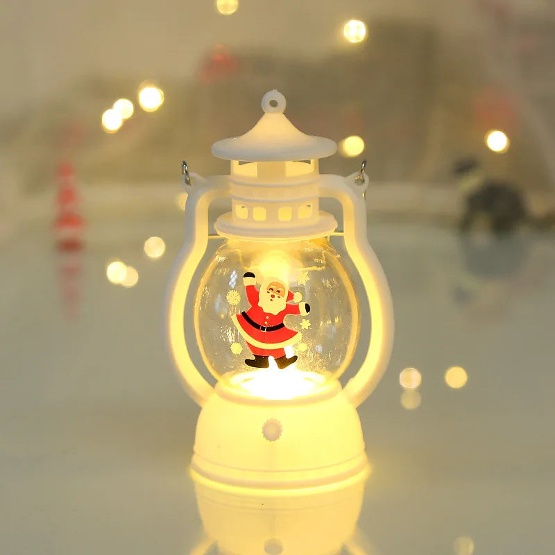 lanterna decorativa de natal com luz led acesa - foto 5
