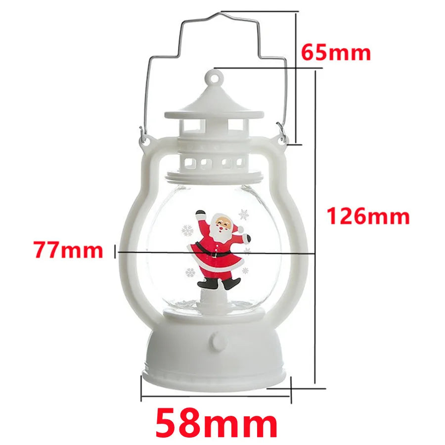 lanterna decorativa de natal com luz led acesa - foto 6