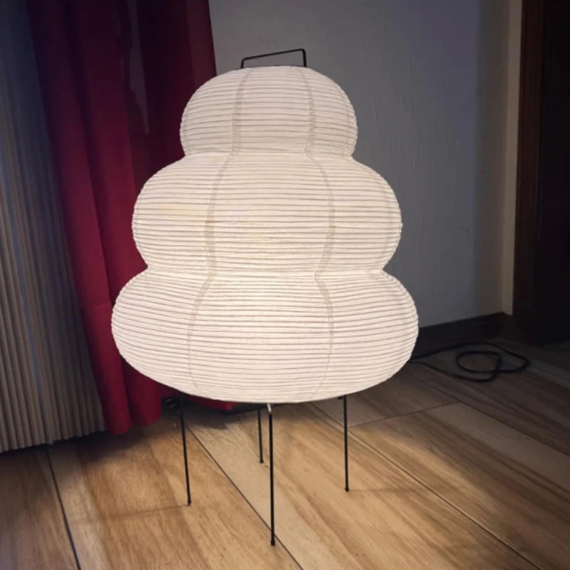 luminária de mesa japonesa led com três tons de luz na cabeceira - foto 3