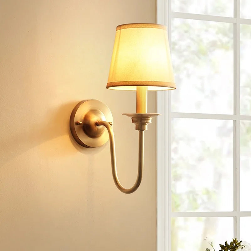 luminária de parede clássica em cobre dourado - foto 5