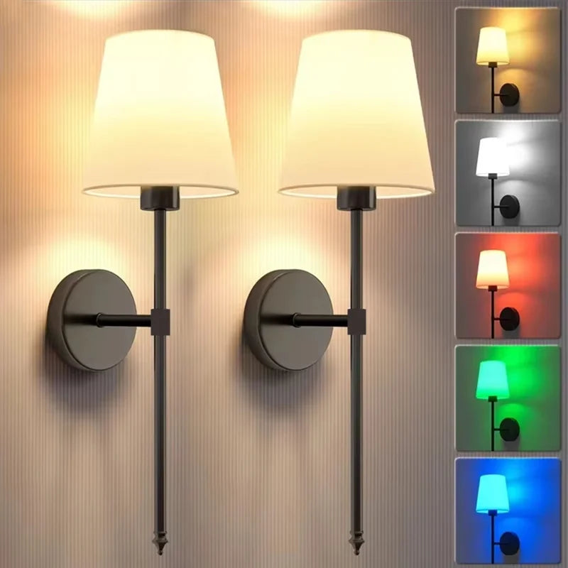 par de luminárias de parede sem fio douradas - foto 5