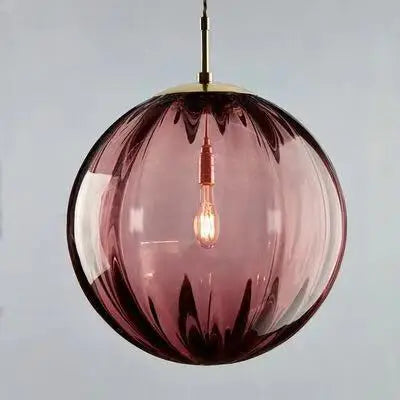 luminária pendente nórdica de vidro colorido - foto 5