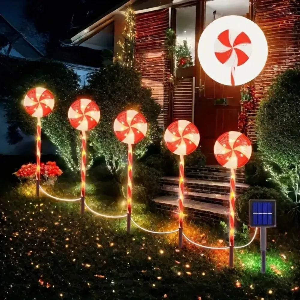 luzes solares decorativas de natal no jardim - foto 5