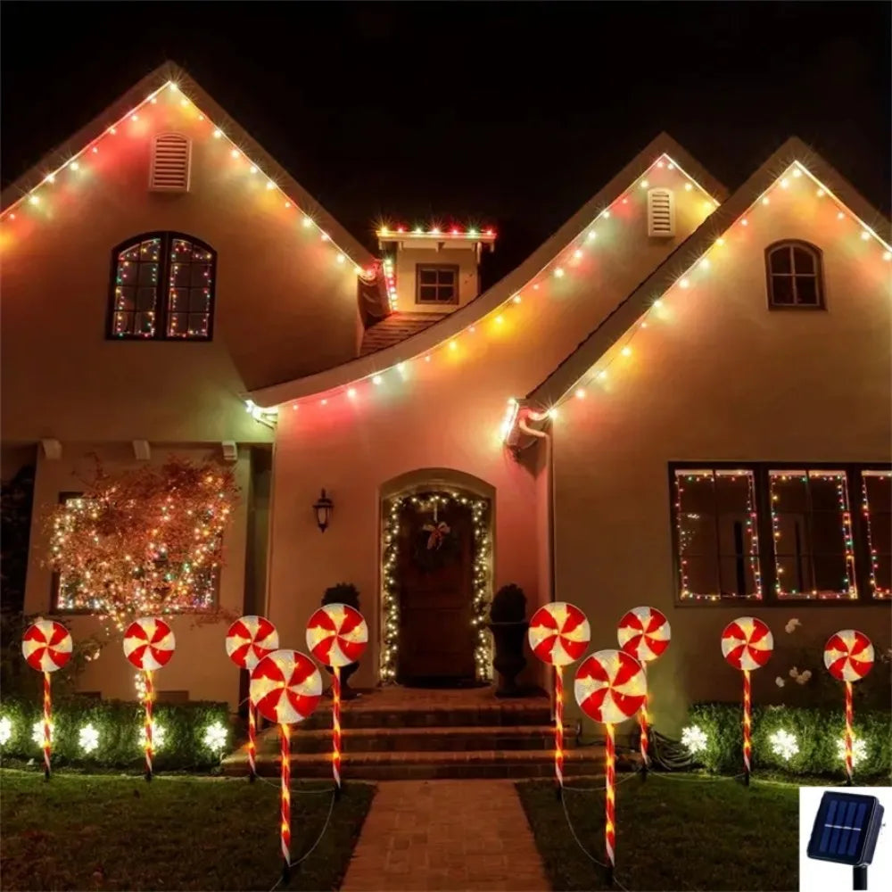luzes solares decorativas de natal no jardim - foto 7