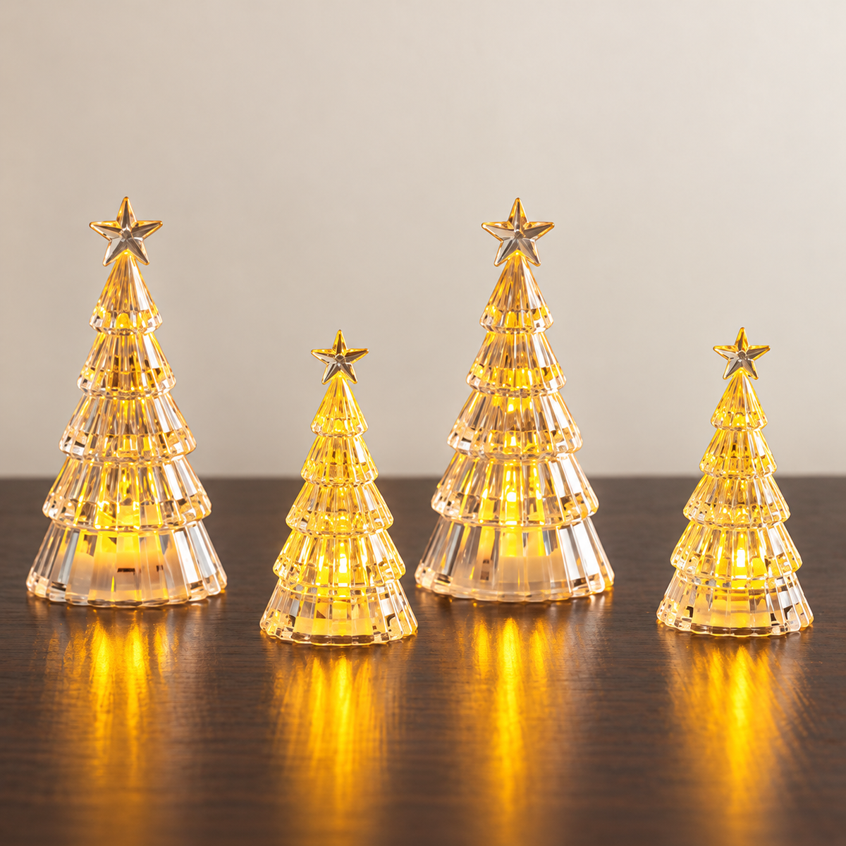 miniárvore de natal com led e efeito cristalino