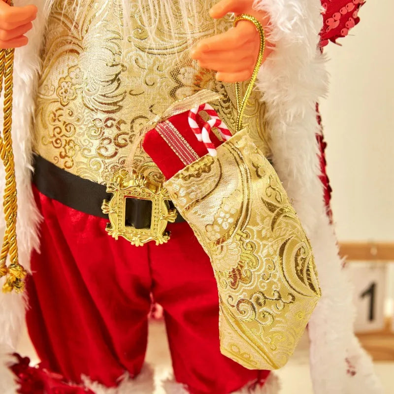 papai noel decorativo de tricô de 60 cm - foto 14
