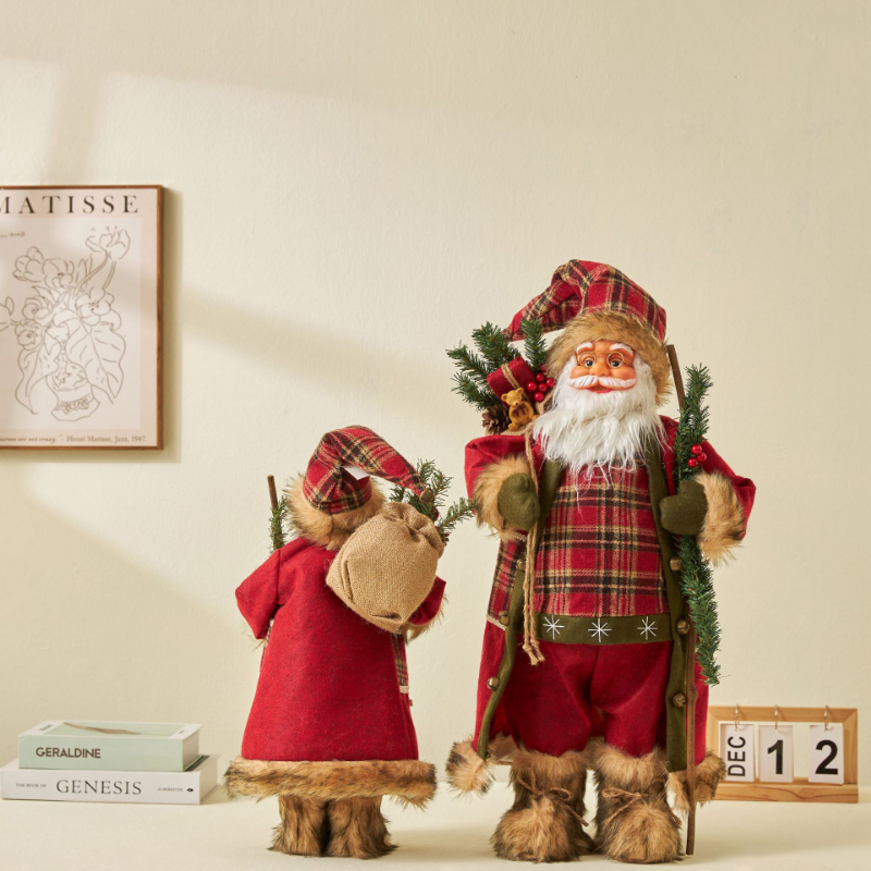 papai noel decorativo de tricô de 60 cm - foto 16