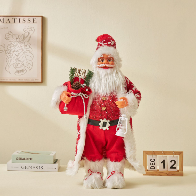 papai noel decorativo de tricô de 60 cm - foto 21