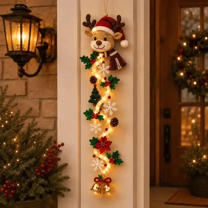 pendente de natal luminoso em led pendurado na porta de entrada - foto 4