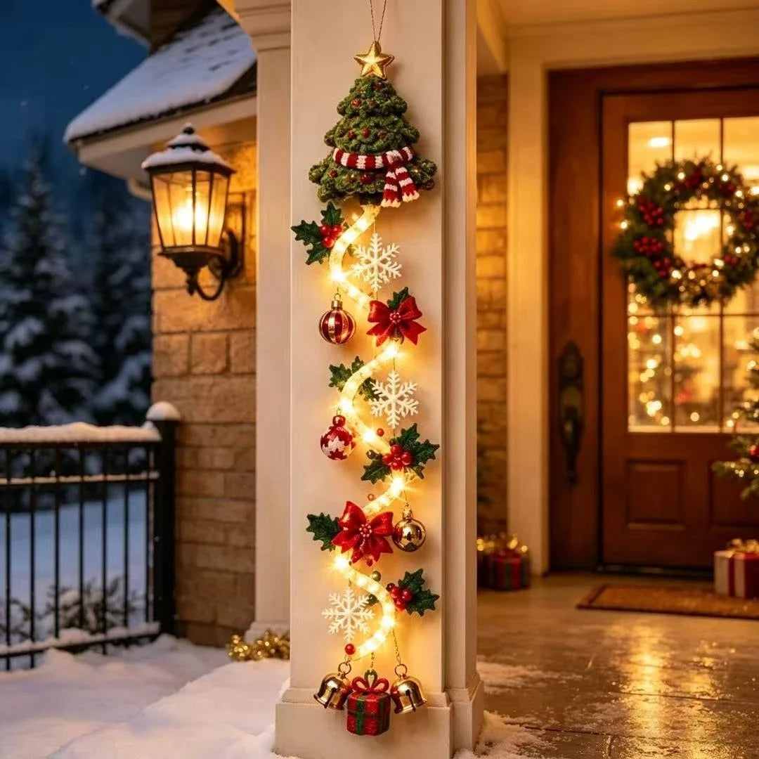pendente de natal luminoso em led pendurado na porta de entrada - foto 5