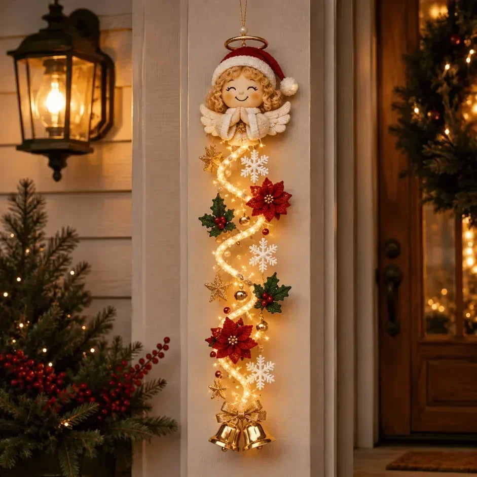 pendente de natal luminoso em led pendurado na porta de entrada - foto 6
