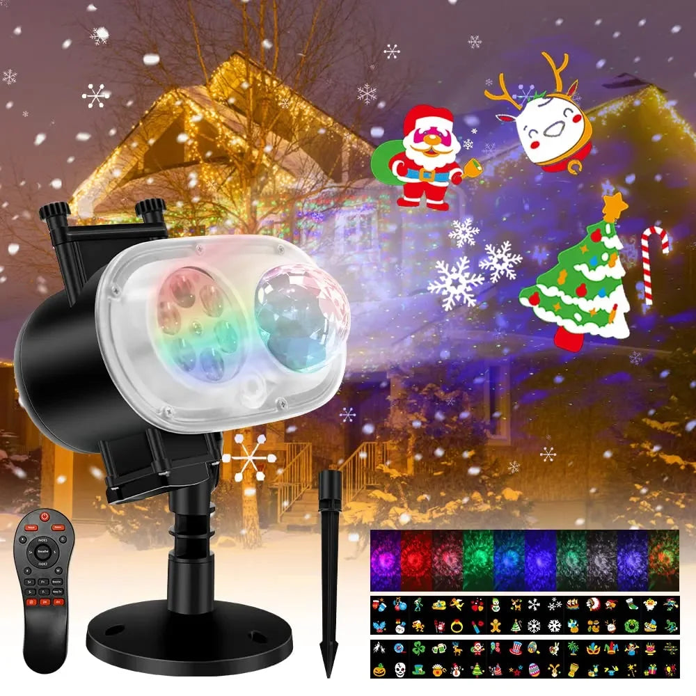 projetor de luzes com efeito de ondas em movimento projetado na parede - foto 3