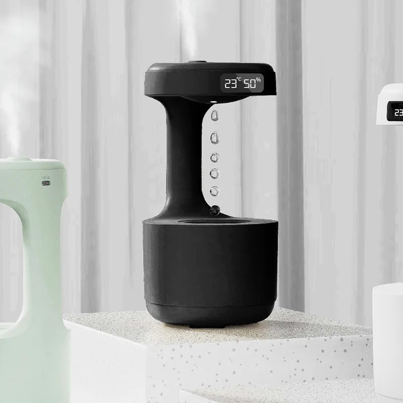 umidificador antigravidade com relógio led - foto 7