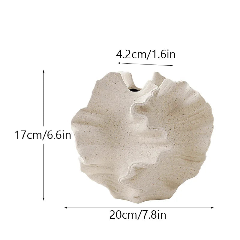 vaso de cerâmica coral fosco de formato geométrico - foto 7