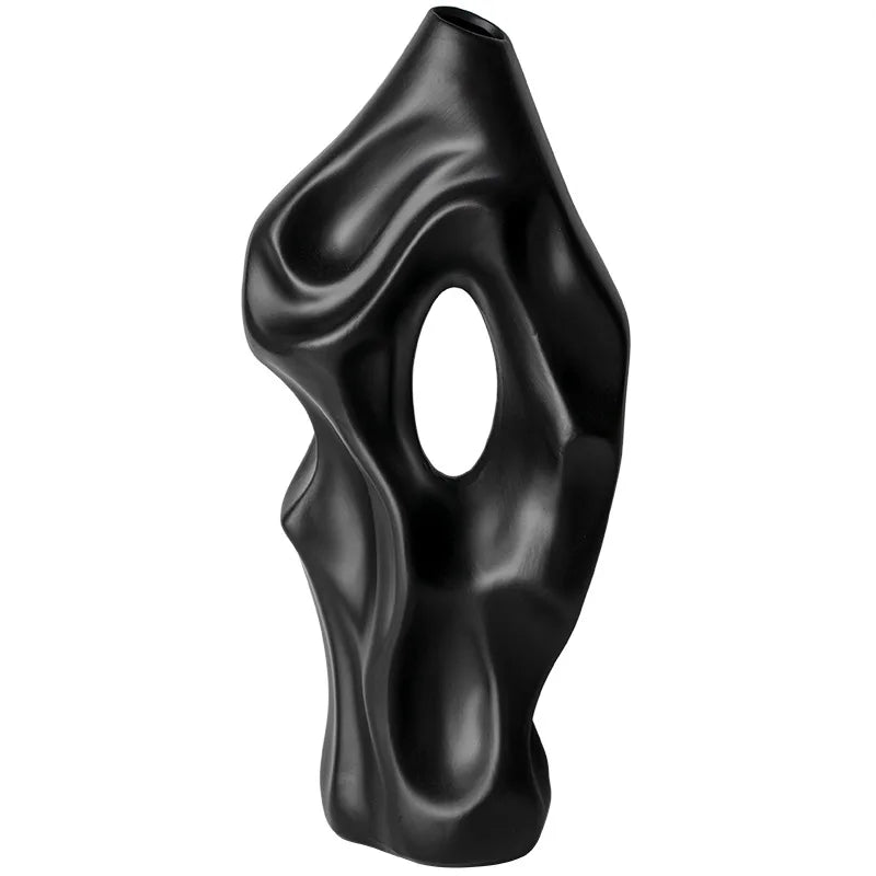 vaso escultural de cerâmica fosca de 36 cm - foto 5