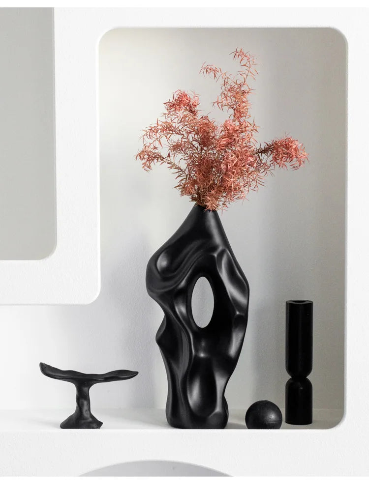 vaso escultural de cerâmica fosca de 36 cm - foto 9