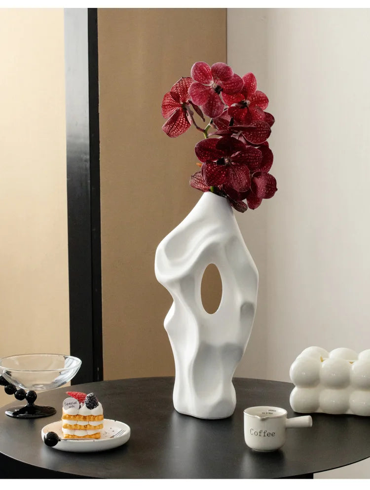 vaso escultural de cerâmica fosca de 36 cm - foto 10