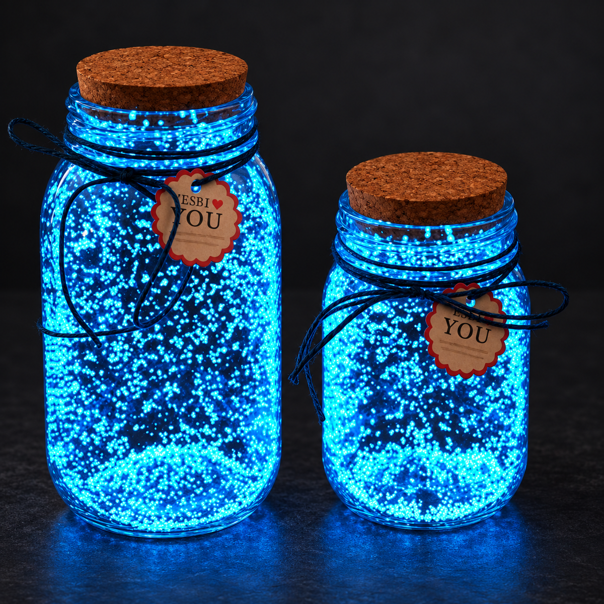 areia luminosa decorativa que brilha no escuro em pacote colorido