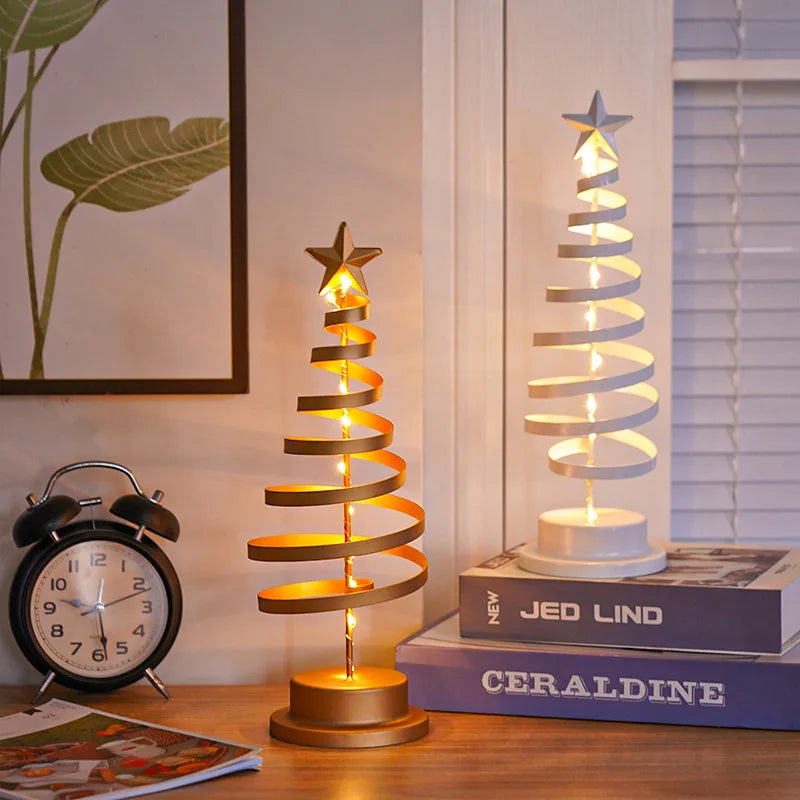 árvore de natal led em espiral dourada - foto 3
