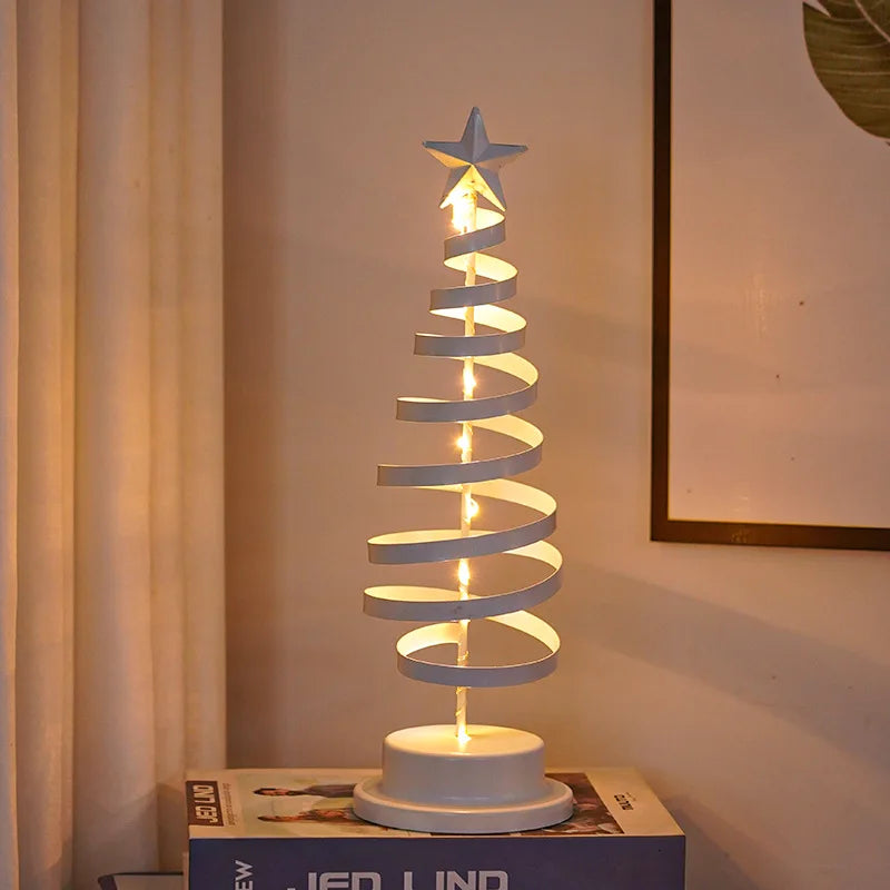 árvore de natal led em espiral dourada - foto 5