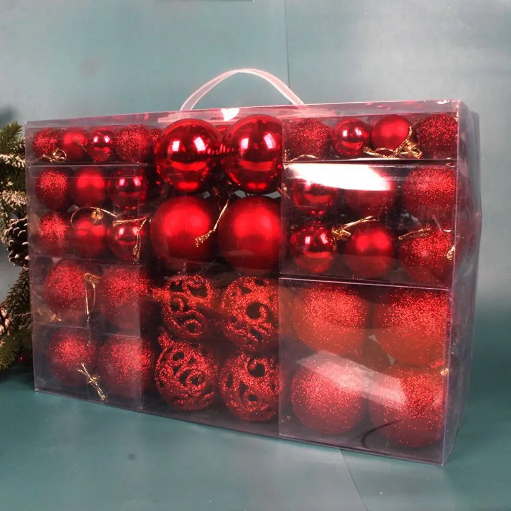 conjunto de 100 bolas de natal elegance na árvore - foto 3