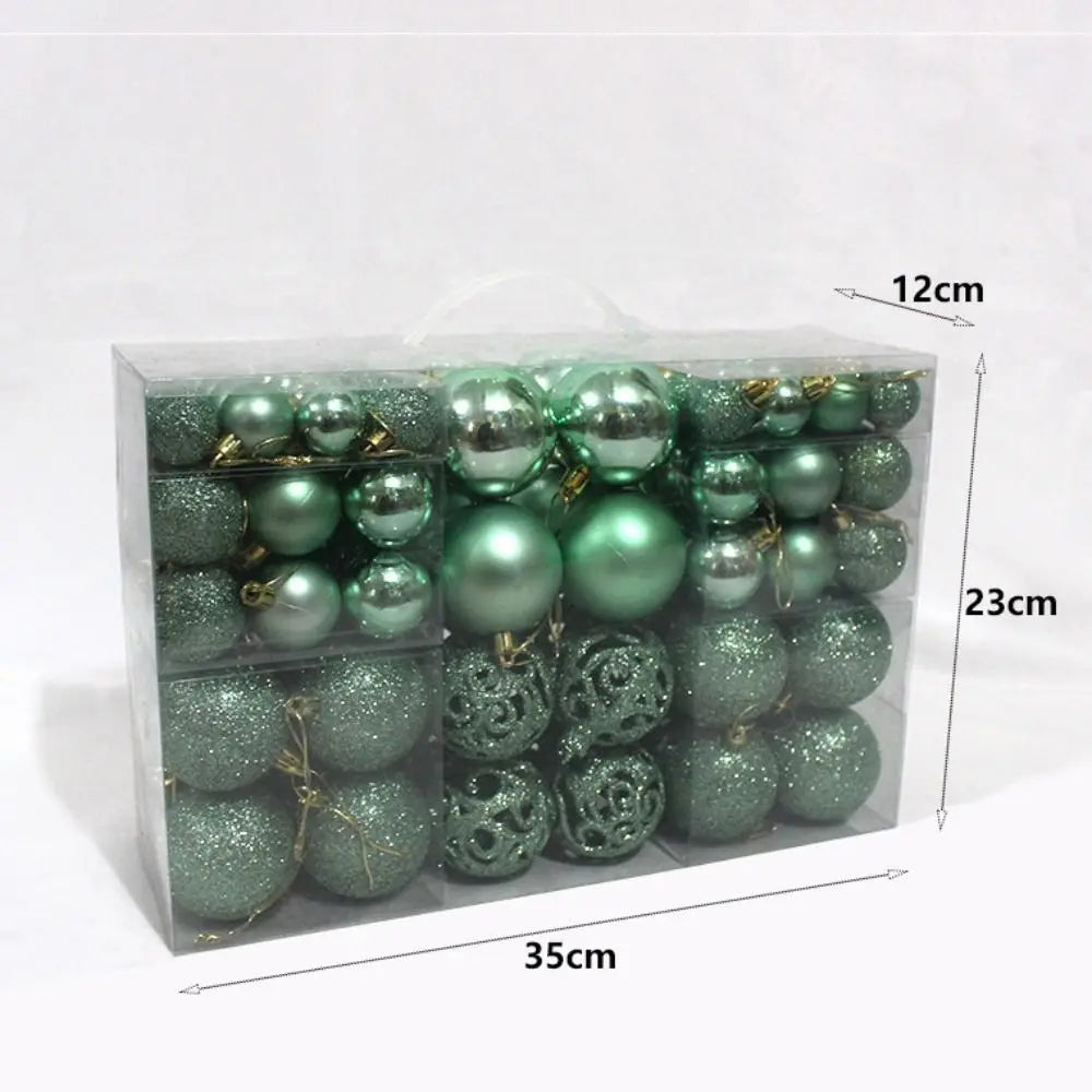conjunto de 100 bolas de natal elegance na árvore - foto 4