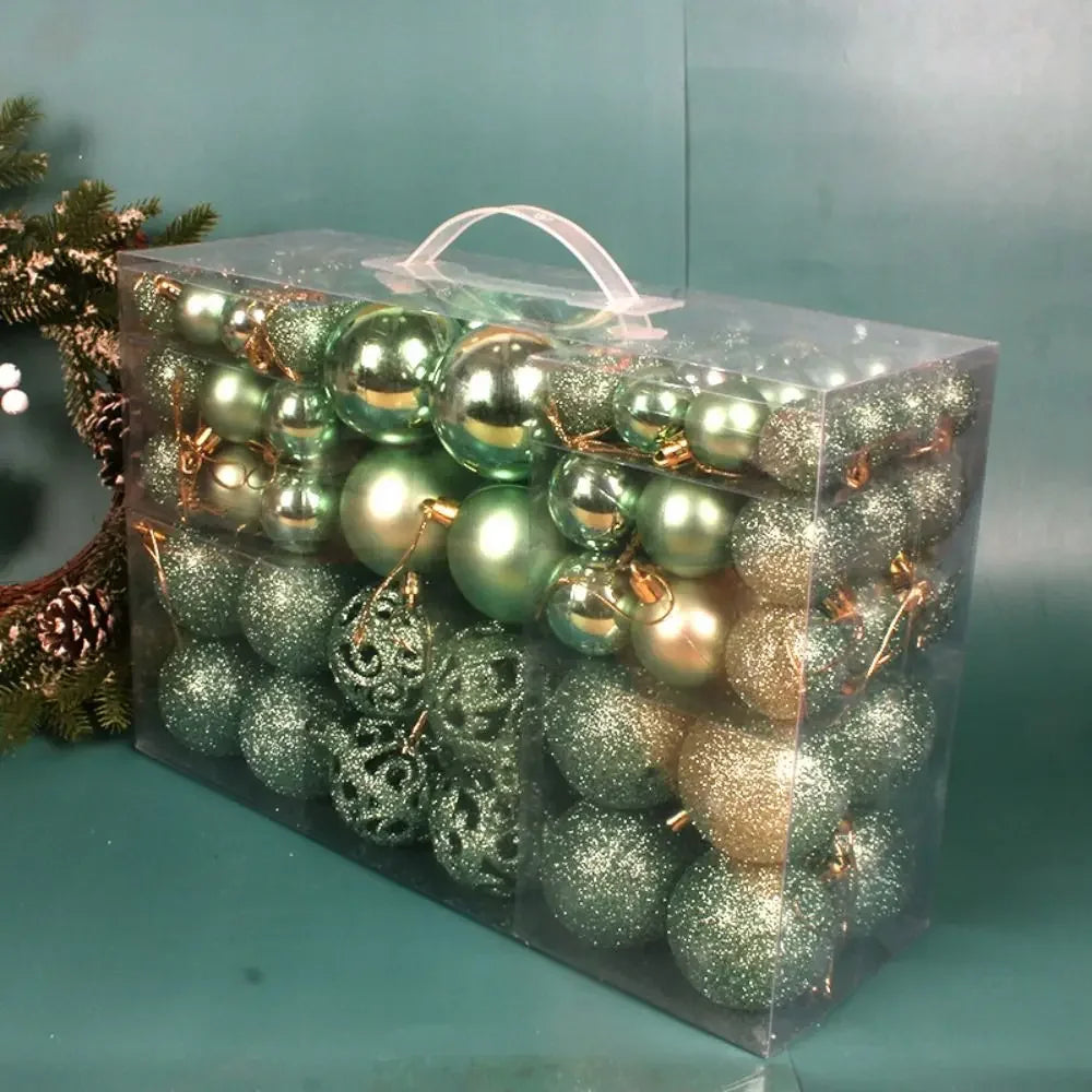 conjunto de 100 bolas de natal elegance na árvore - foto 5