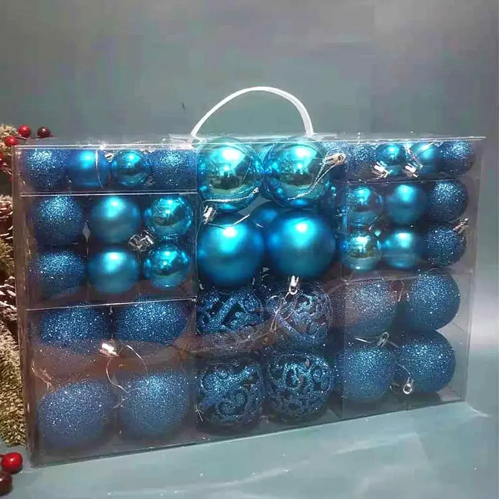 conjunto de 100 bolas de natal elegance na árvore - foto 7