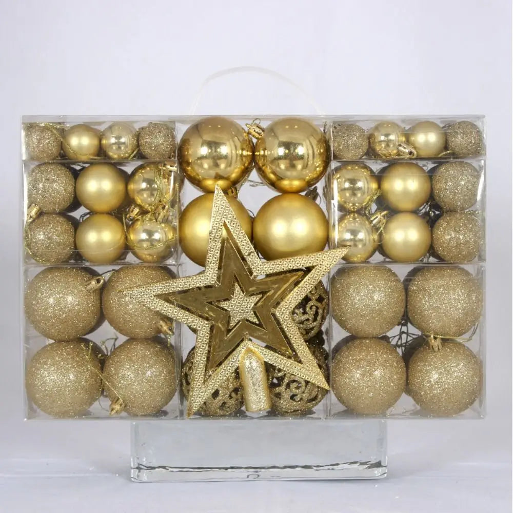 conjunto de 100 bolas de natal elegance na árvore - foto 10