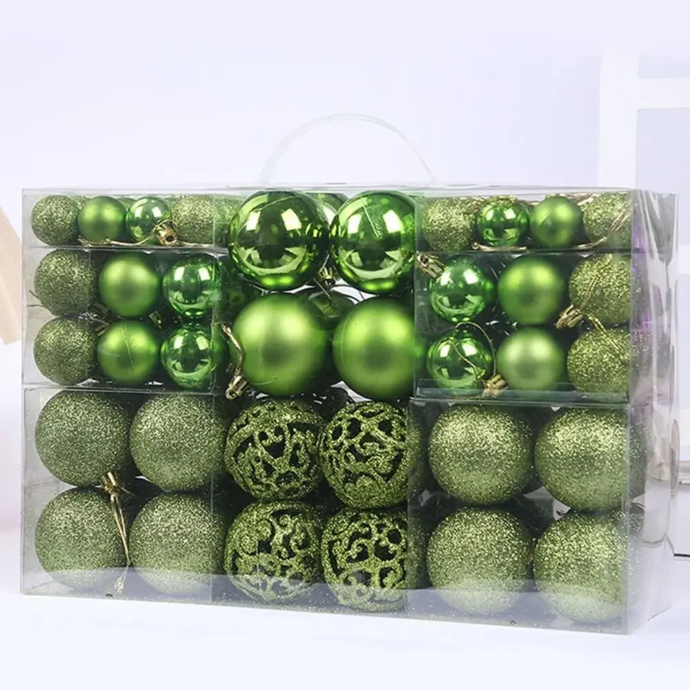 conjunto de 100 bolas de natal elegance na árvore - foto 14