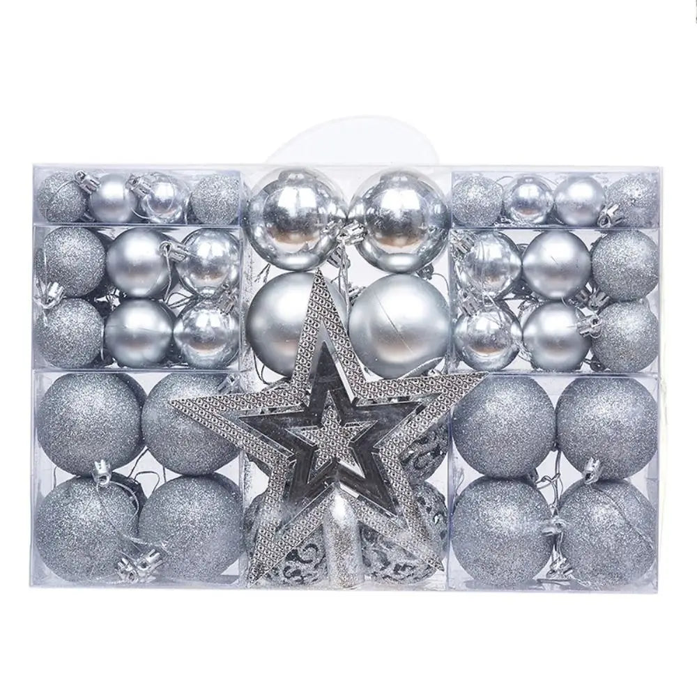 conjunto de 100 bolas de natal elegance na árvore - foto 15