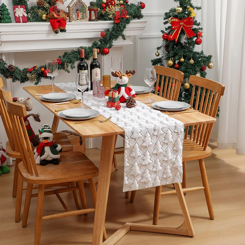 caminho de mesa de natal com lantejoulas sobre a mesa - foto 3