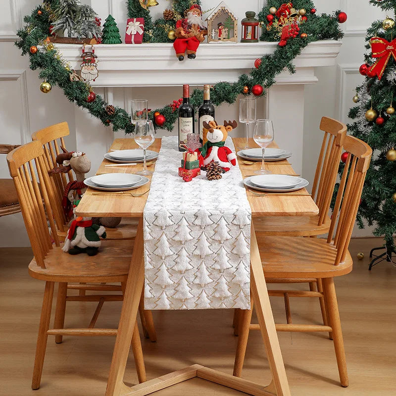 caminho de mesa de natal com lantejoulas sobre a mesa - foto 4