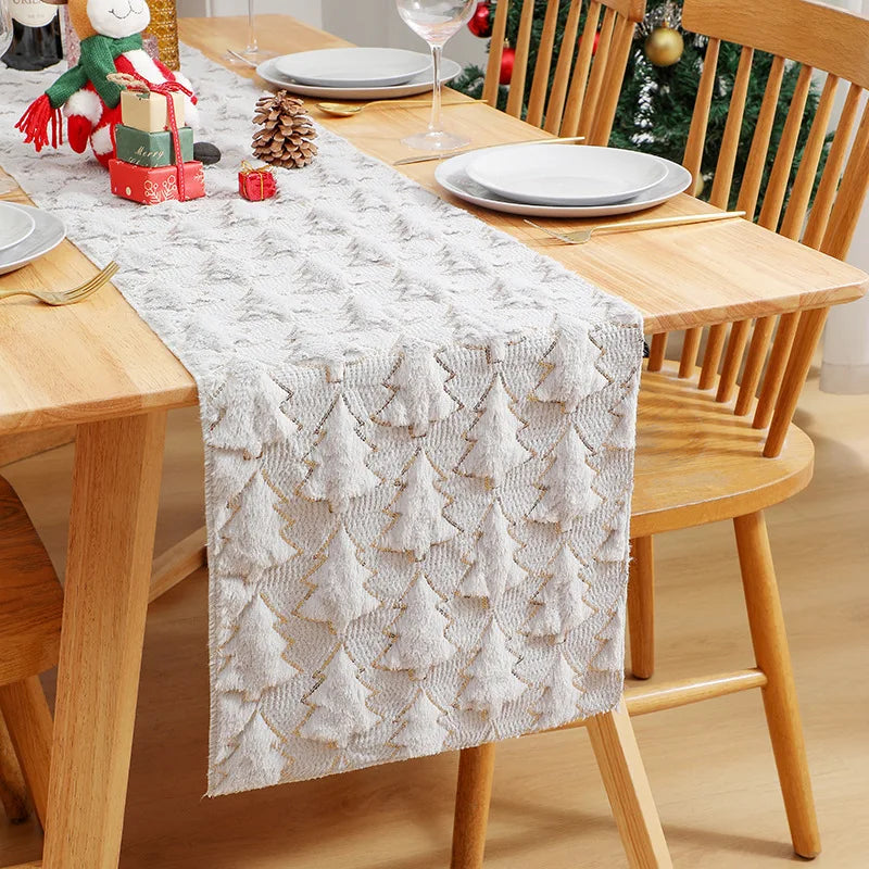 caminho de mesa de natal com lantejoulas sobre a mesa - foto 11